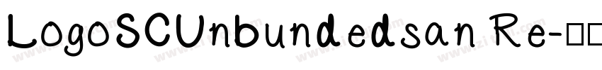 LogoSCUnbundedsan Re字体转换